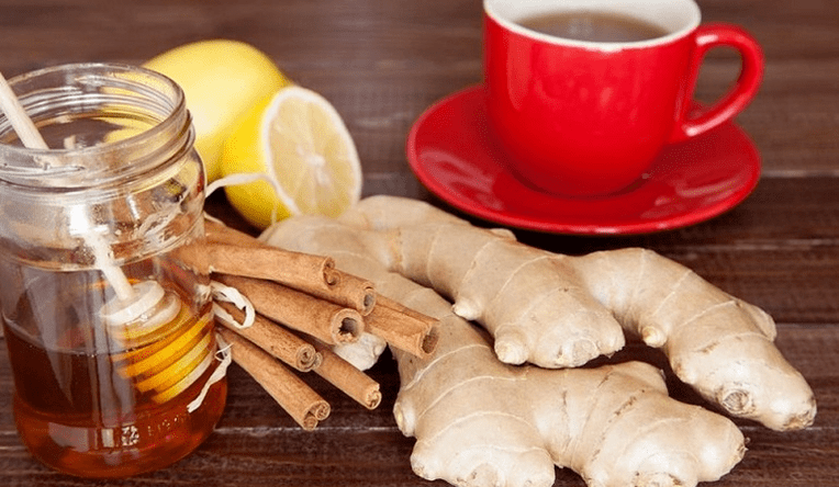 Healthy drink with ginger for potential